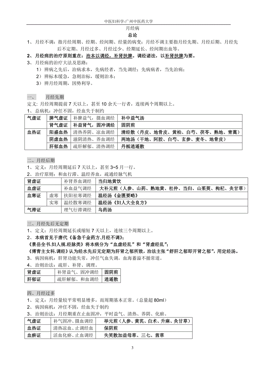 中医妇科学复习概要(中医妇科学复习重点)供2013年考试用!_第3页