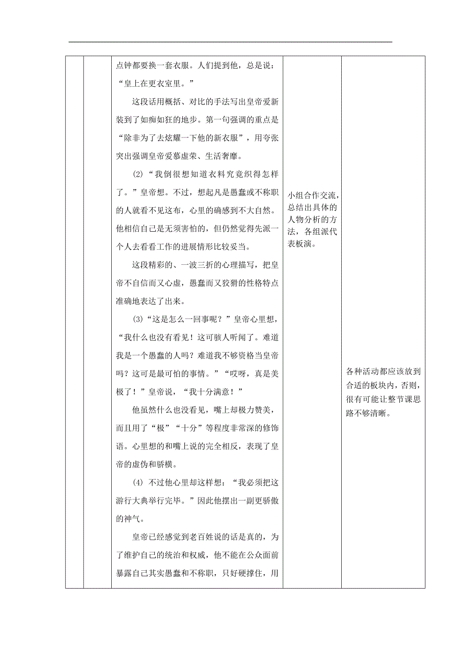 2018年六年级语文上册 第五单元 第25课《皇帝的新装》教学设计 鲁教版五四制_第3页