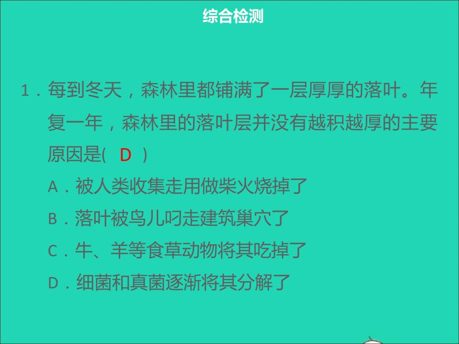 中考生物 模块1 生物与环境综合检测复习课件_第3页