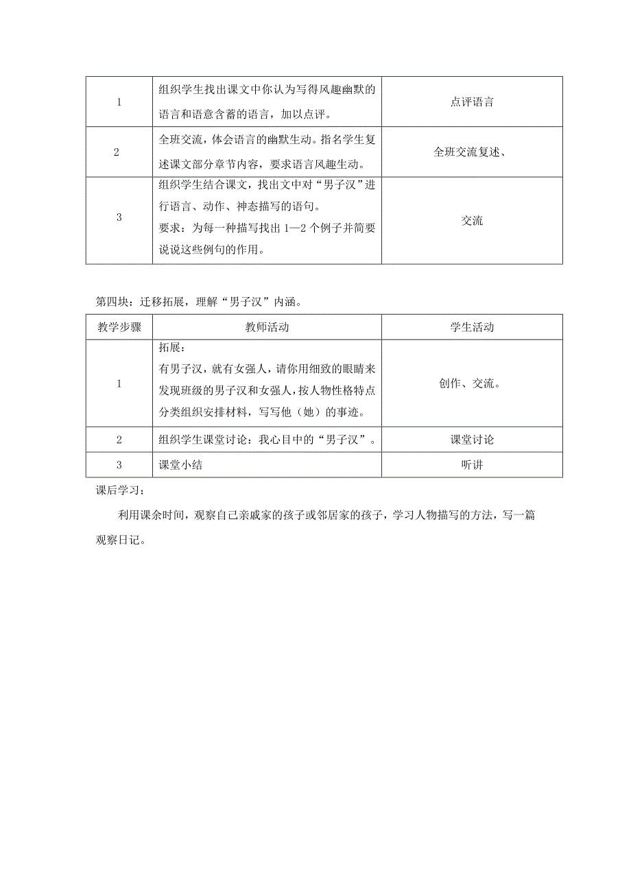 江苏省连云港灌云县龙苴中学初中语文苏教版七年级下册第二单元第9课《我们家的男子汉》教案.doc_第2页