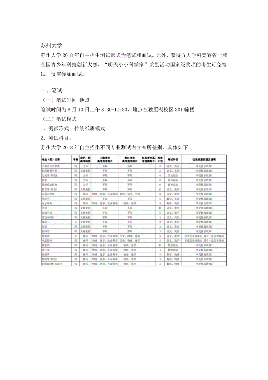 东南大学、苏州大学2018年自主招生考试模式_第3页