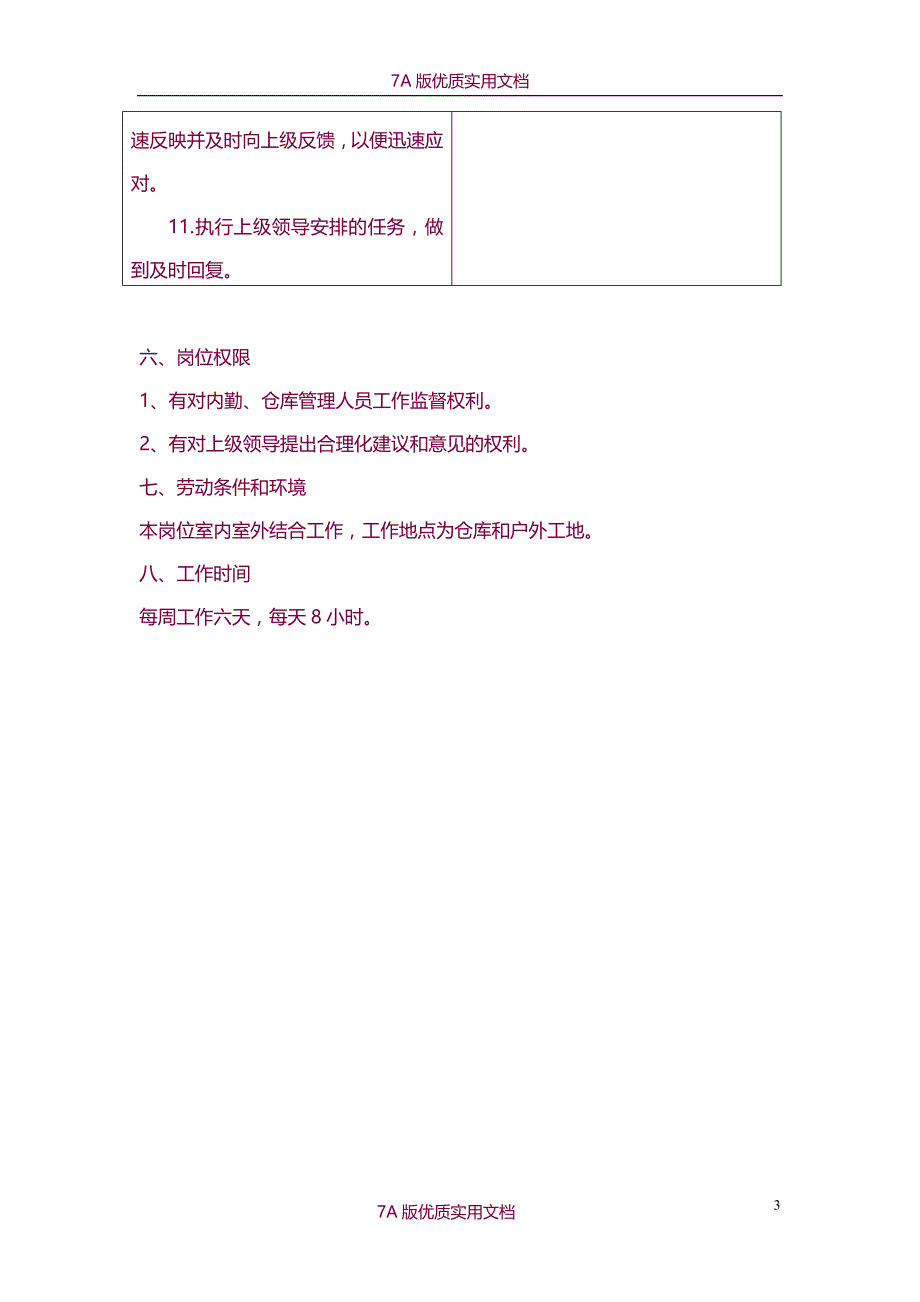 【6A版】业务经理岗位说明书_第3页