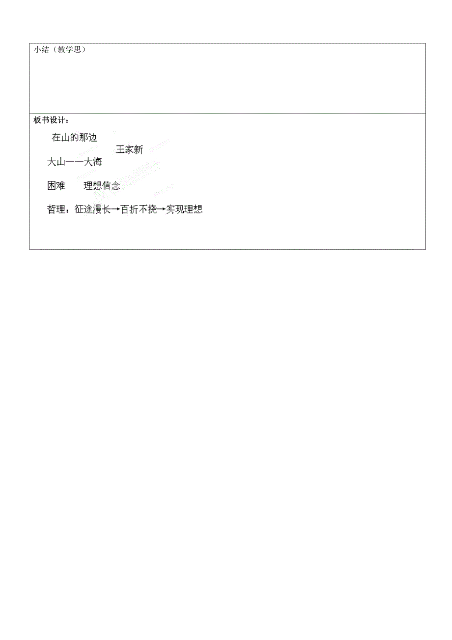 山东省郯城三中七年级语文上册 第19课《在山的那边》教案2 新人教版.doc_第4页