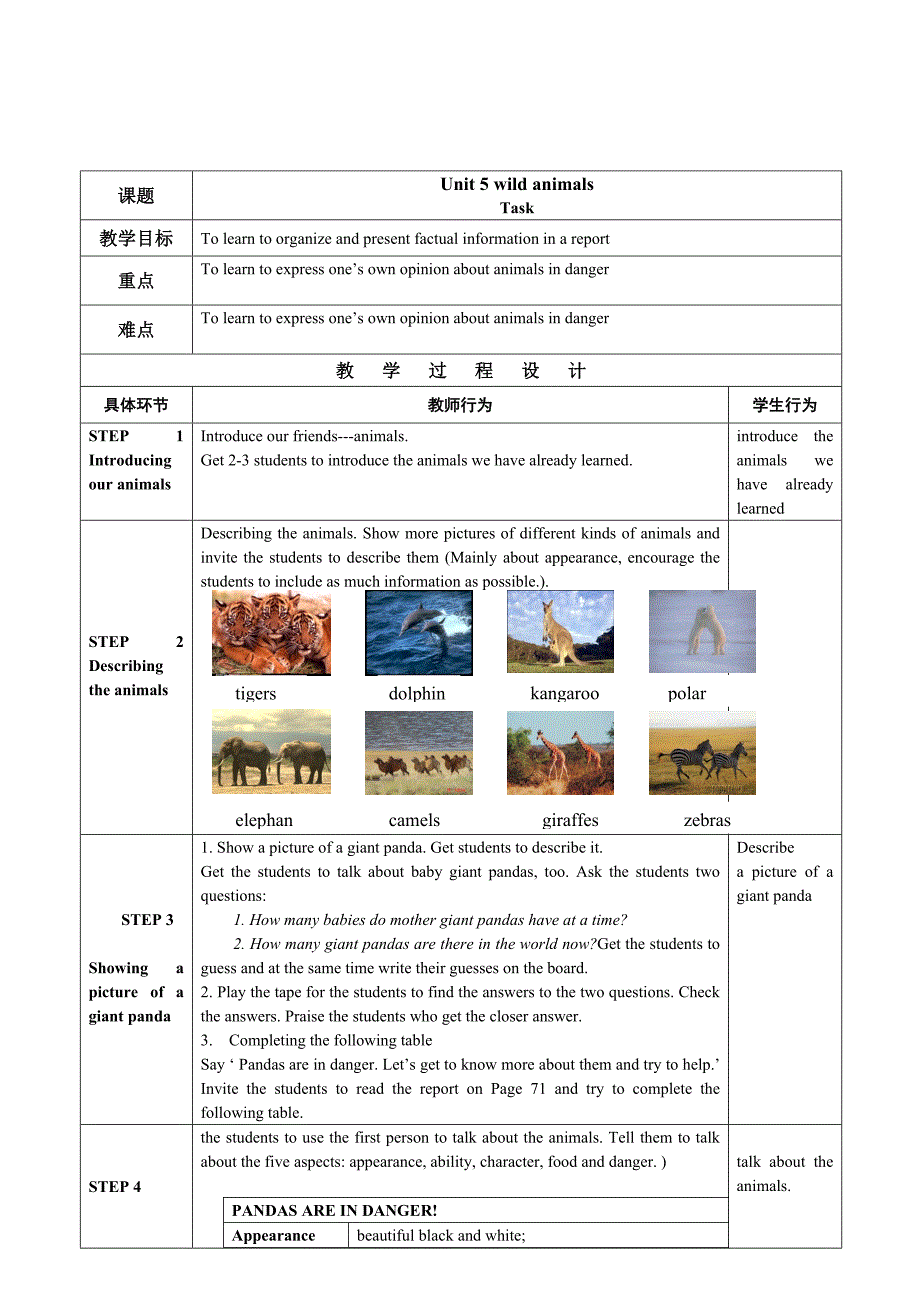 牛津译林版八年级上册（新）英语教案：8A Unit 5 Task.doc_第1页