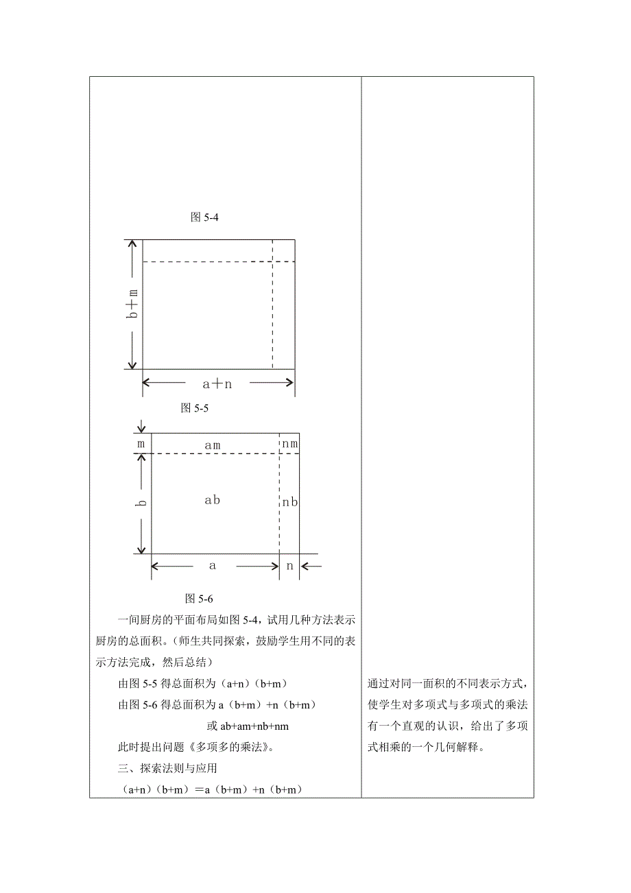 浙江省金华市第十六中学七年级数学下册教案：5.3 多项式的乘法.doc_第2页