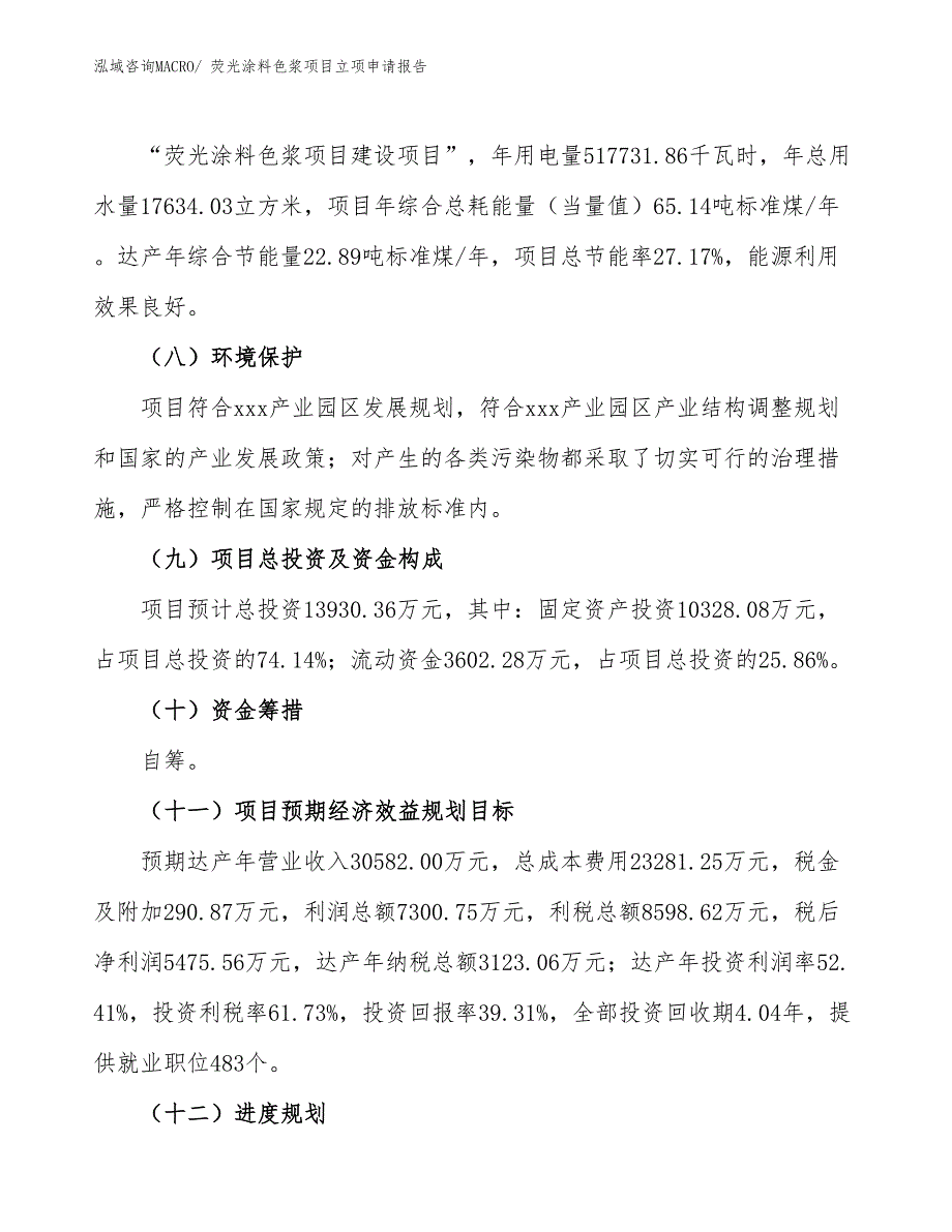 荧光涂料色浆项目立项申请报告_第3页