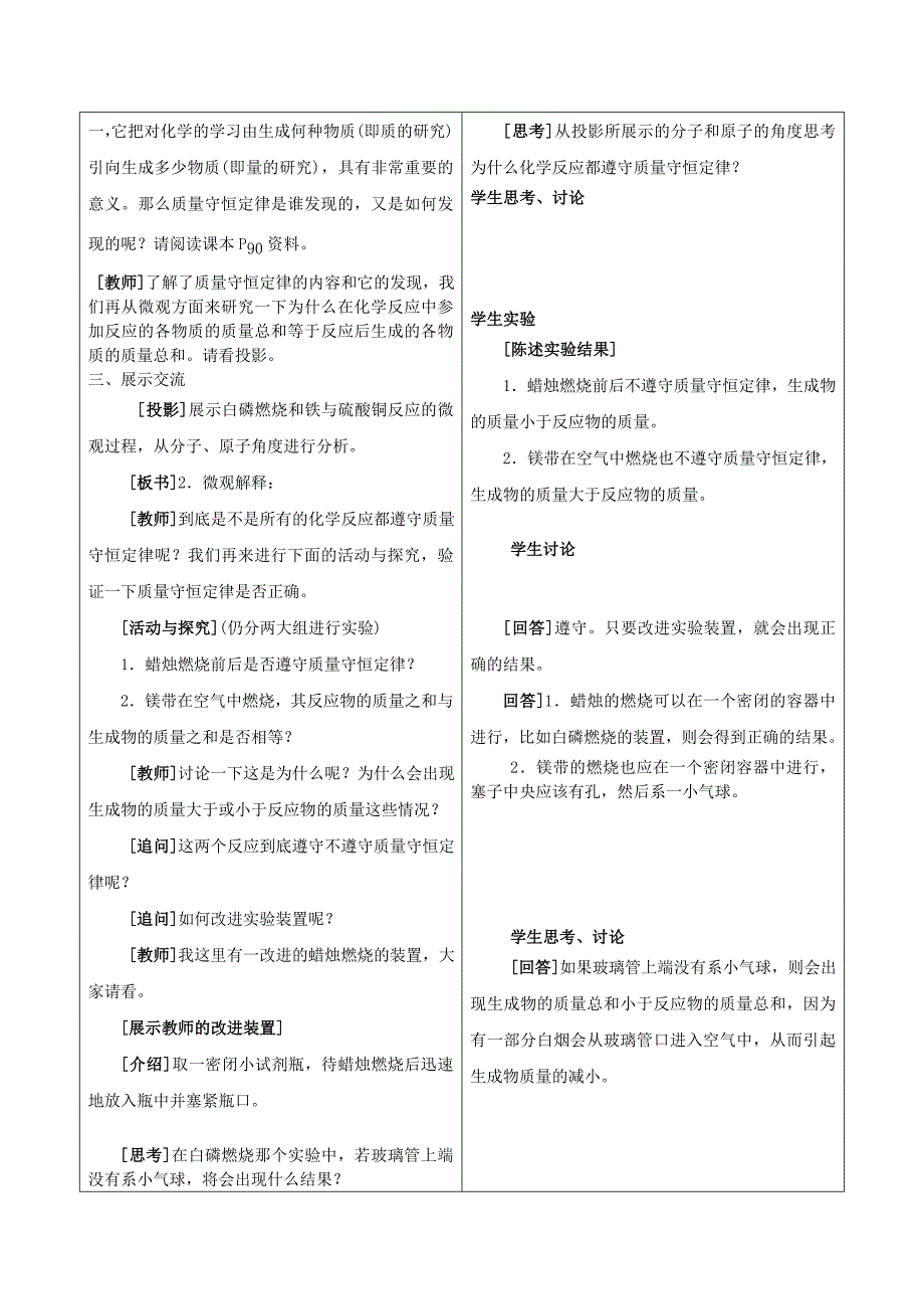 山东省郯城县郯城街道初级中学九年级化学上册 第五单元 化学方程式 课题1 质量守恒定律学案1（无答案） 新人教版.doc_第3页