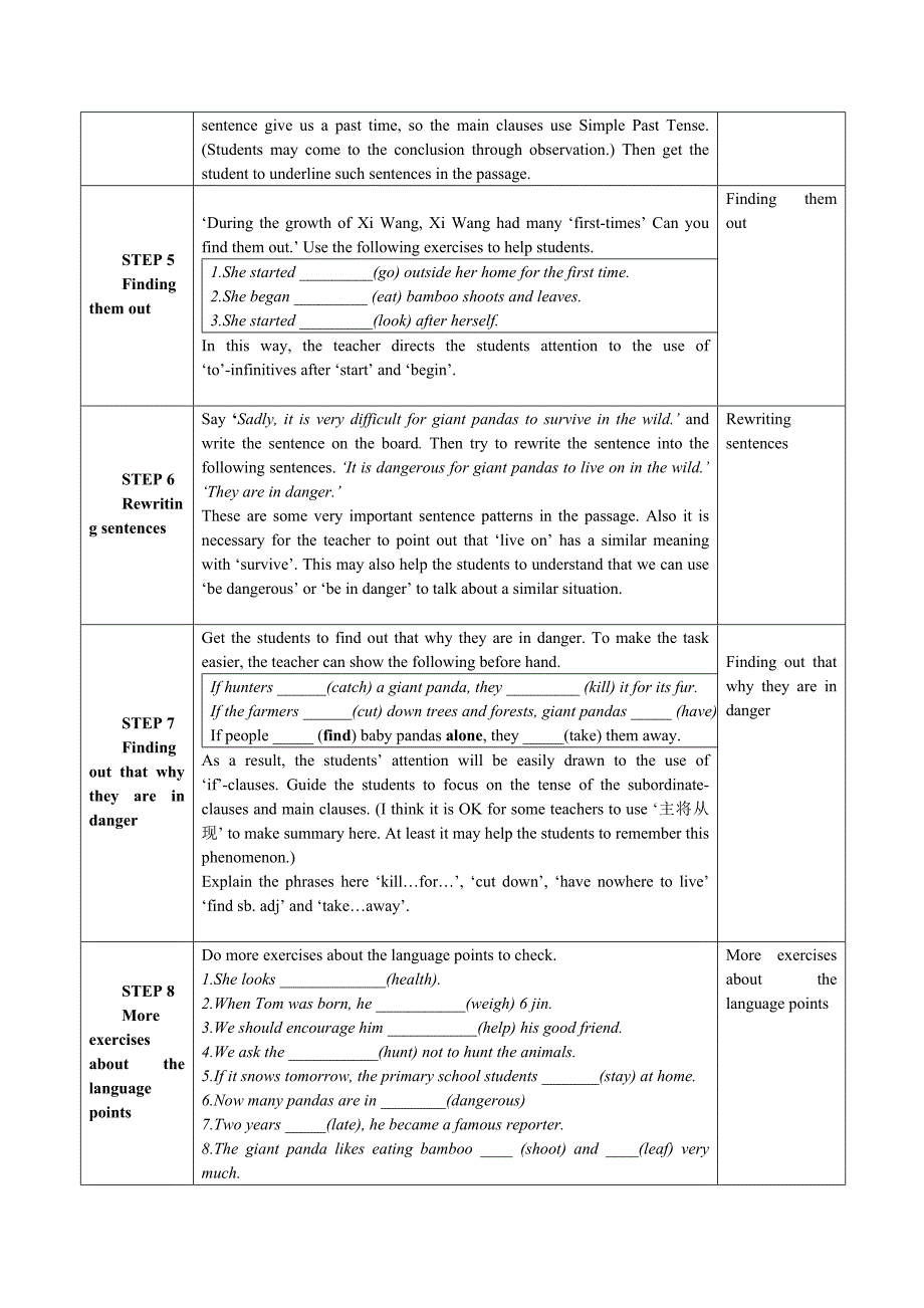 牛津译林版八年级上册（新）英语教案：8A Unit5 Wild animals Reading II.doc_第2页