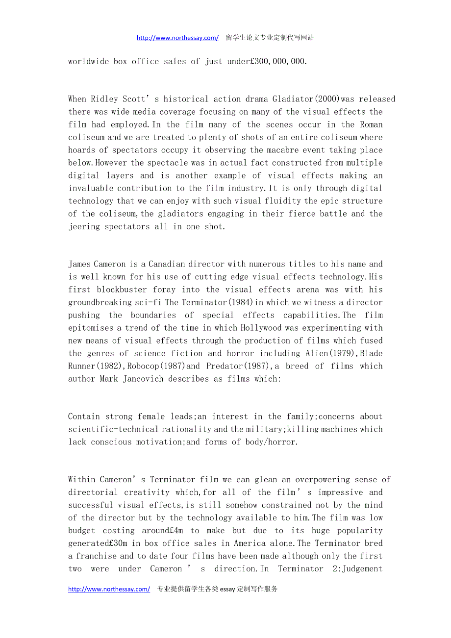 留学生Essay写作—视觉效果是改善还是破坏电影效果_第4页