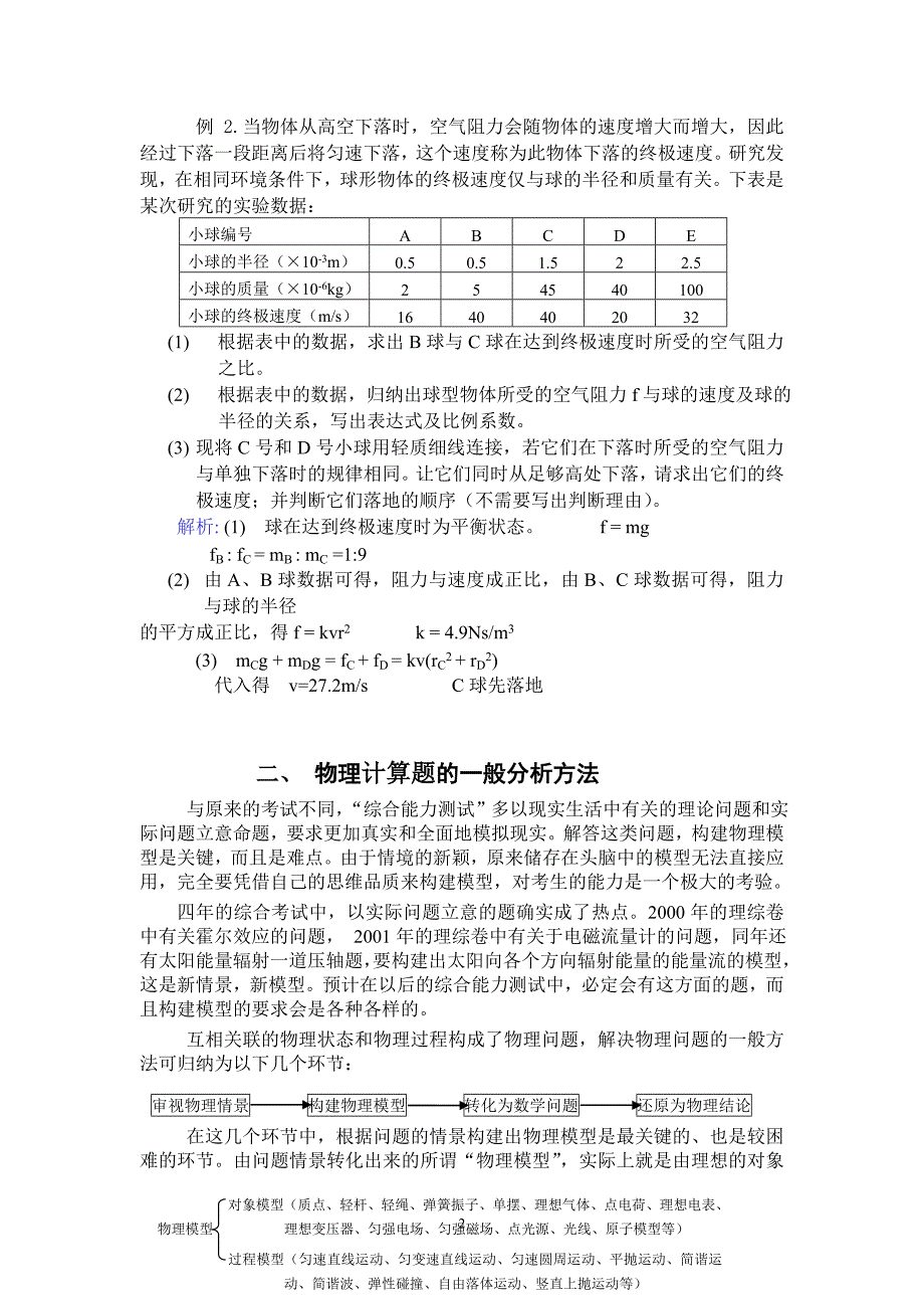 无私奉献物理高考题型分析及答题技巧_第2页