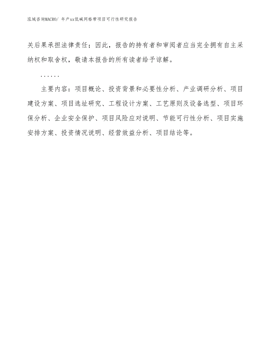 年产xx低碱网格带项目可行性研究报告_第3页