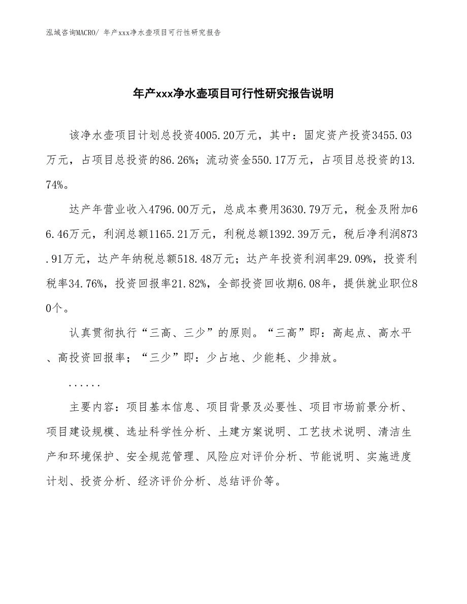 年产xxx净水壶项目可行性研究报告_第2页