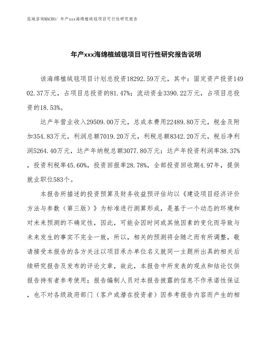 年产xxx海绵植绒毯项目可行性研究报告_第2页