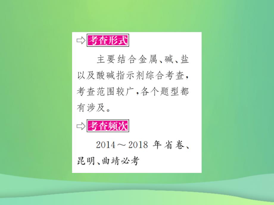 2019年云南中考化学总复习教材考点梳理第十单元酸和碱课时1常见的酸和碱课件_第4页