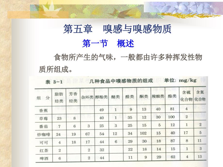 《嗅感与嗅感物质》ppt课件_第1页