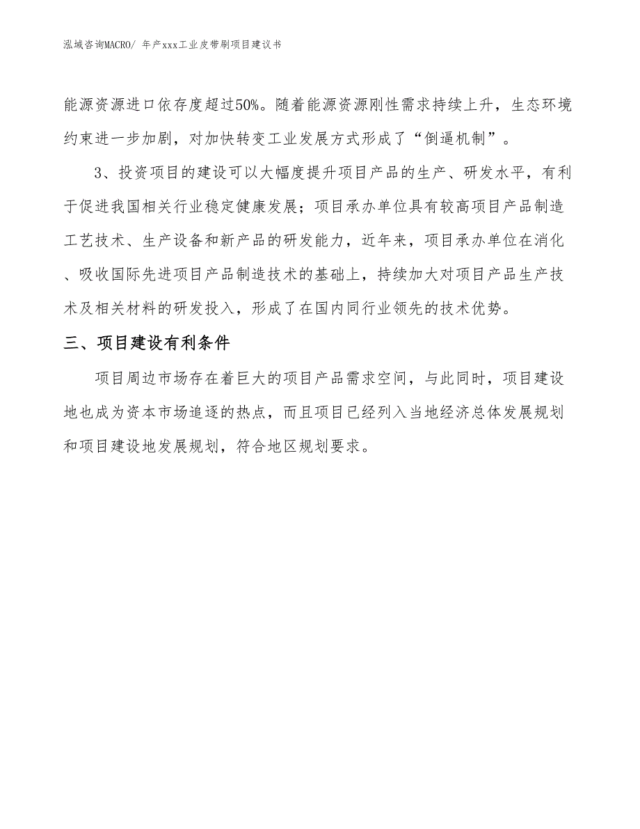 年产xxx工业皮带刷项目建议书_第4页