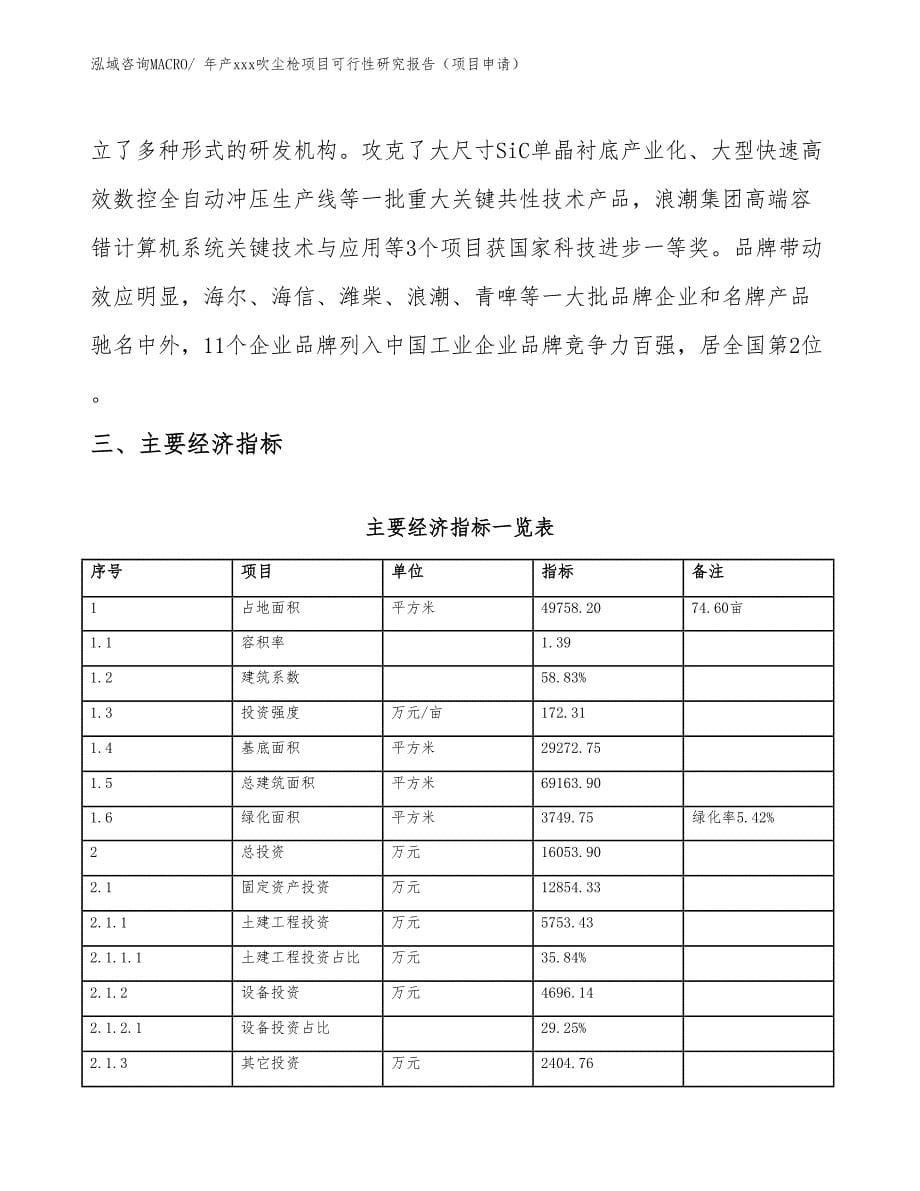 年产xxx吹尘枪项目可行性研究报告（项目申请）_第5页