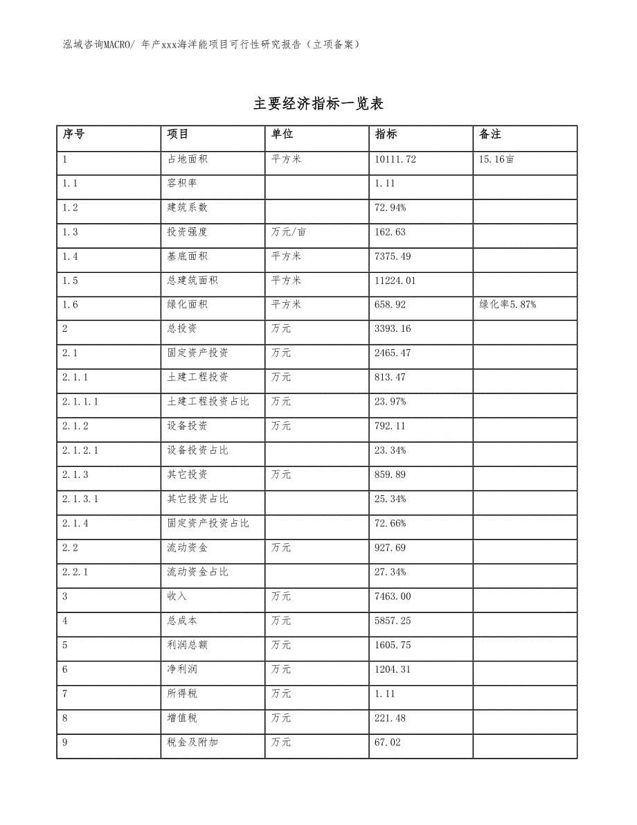 年产xxx海洋能项目可行性研究报告（立项备案）_第5页