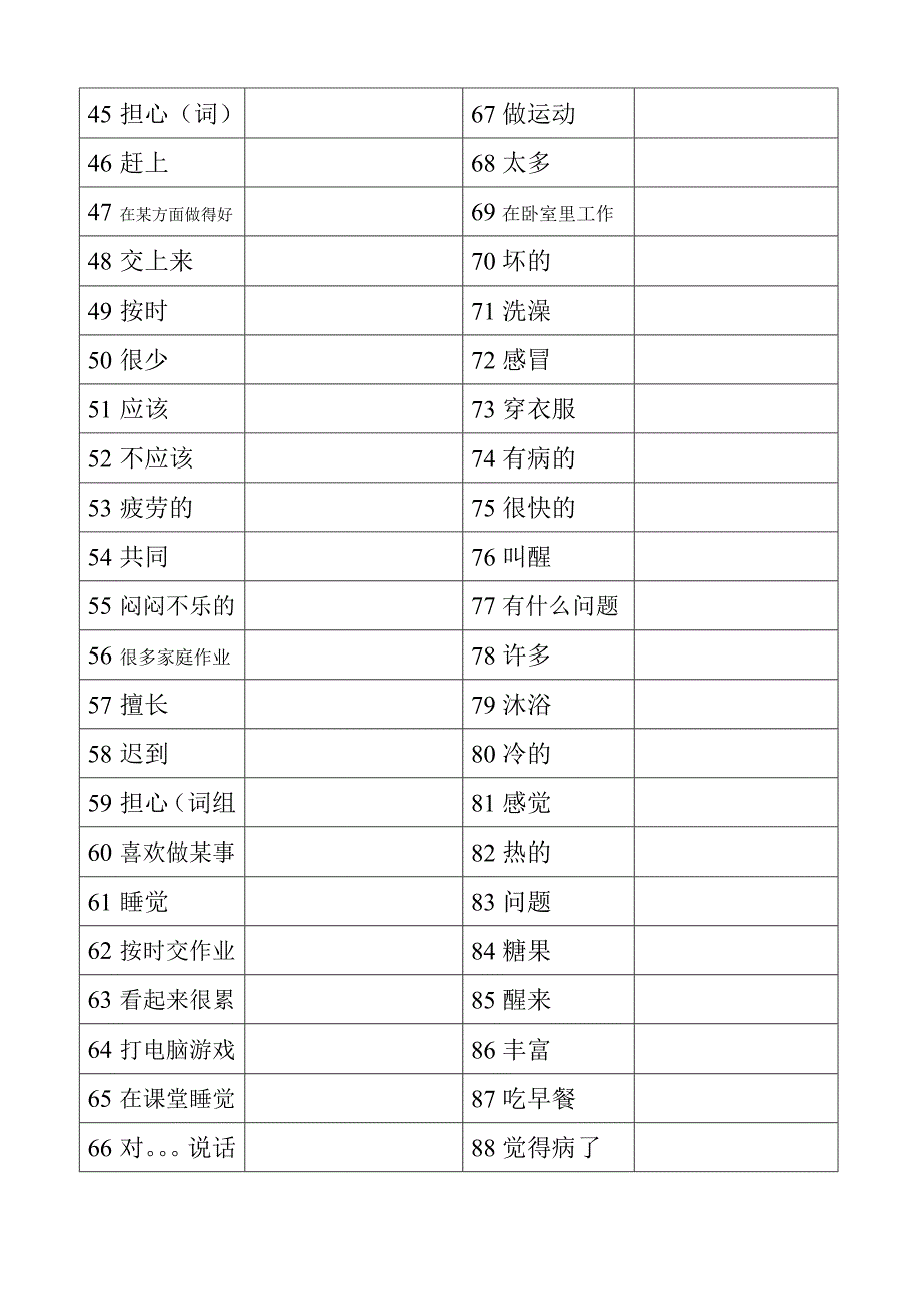 小学五年级下册单词和短语_第2页