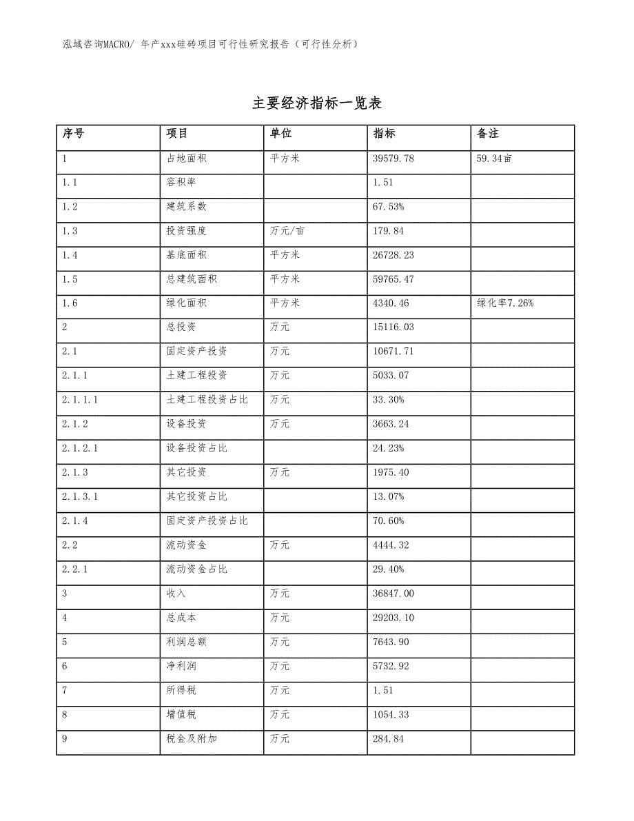 年产xxx硅砖项目可行性研究报告（可行性分析）_第5页