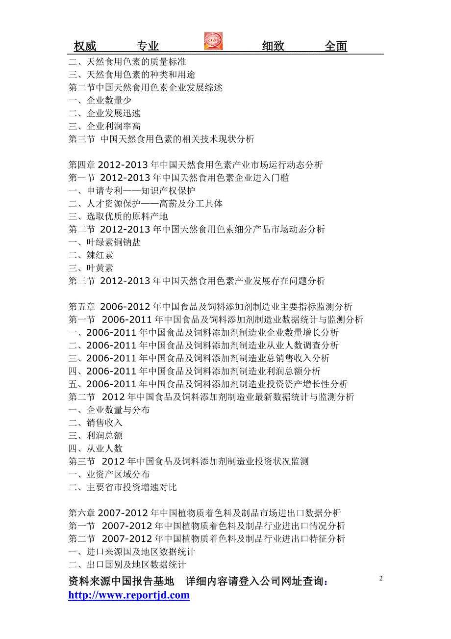 2013-2018年中国天然食用色素市场调查及投资发展前景战略研究报告_第2页