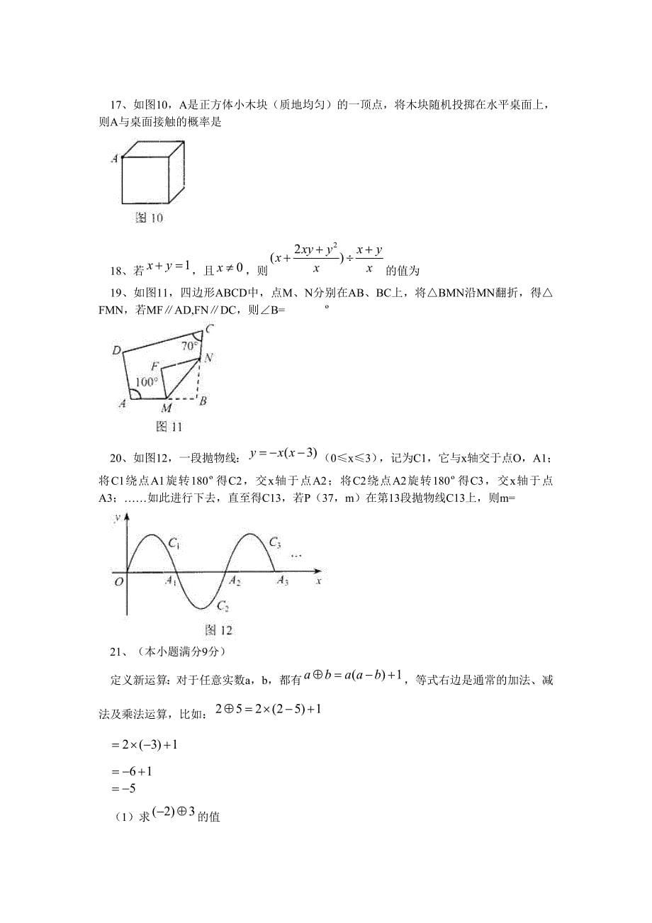 2013河北中考数学真题试卷（word版）_第5页
