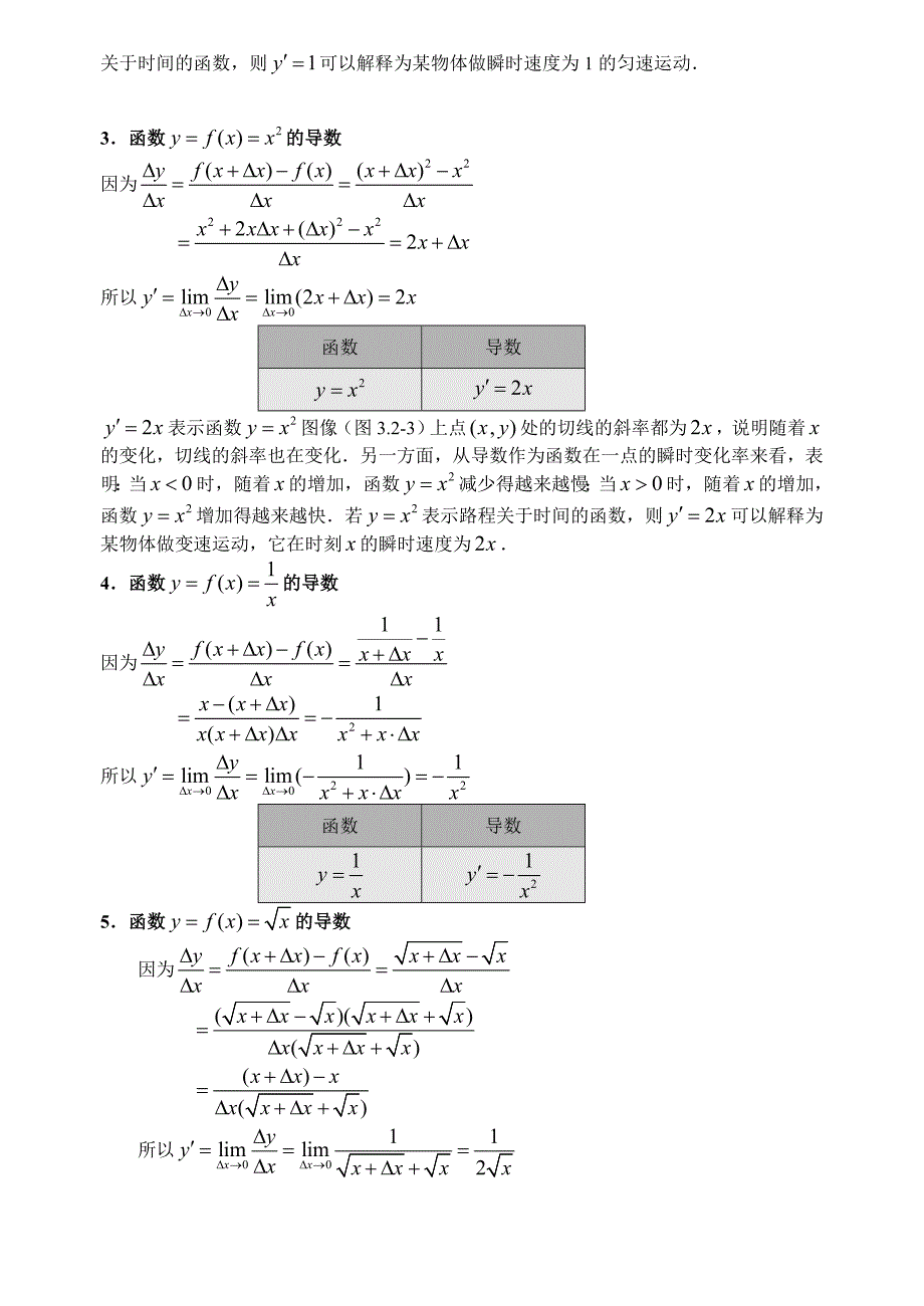 高二理科数学《1.2.1几个常用函数的导数》_第2页