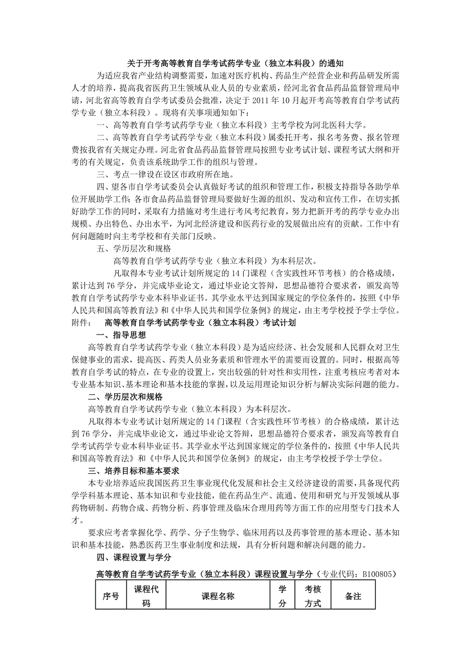 河北省自学考试药学本科_第1页