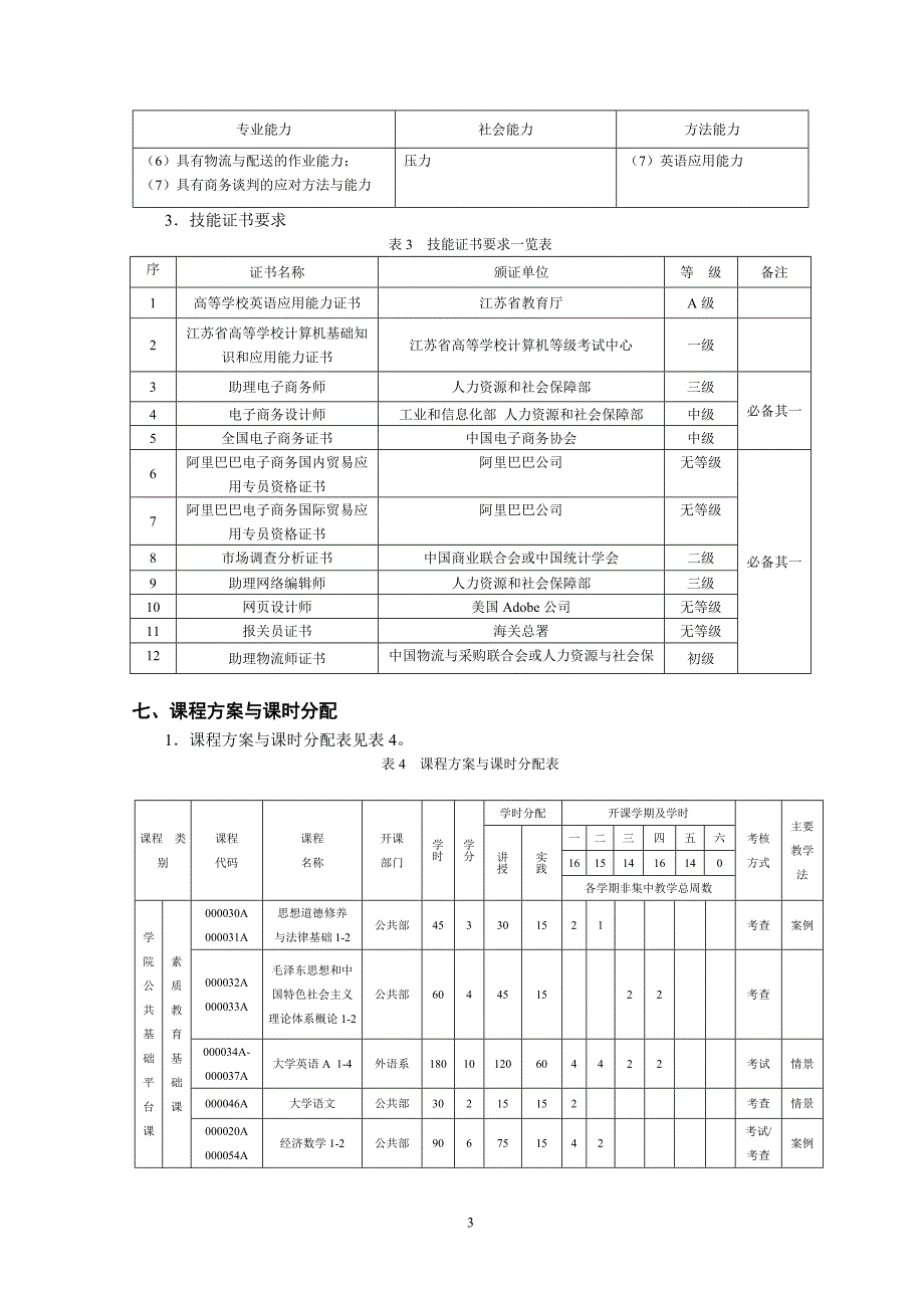 2013级电子商务(网络营销)专业人才培养方案0606_第3页