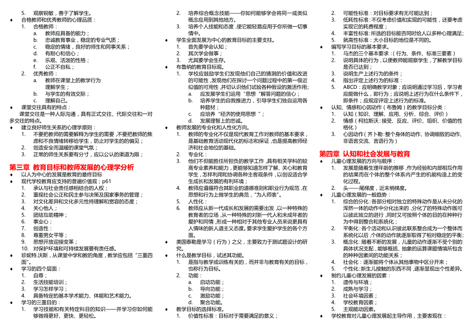 2012四川地区教育心理学考试重点归纳_第2页