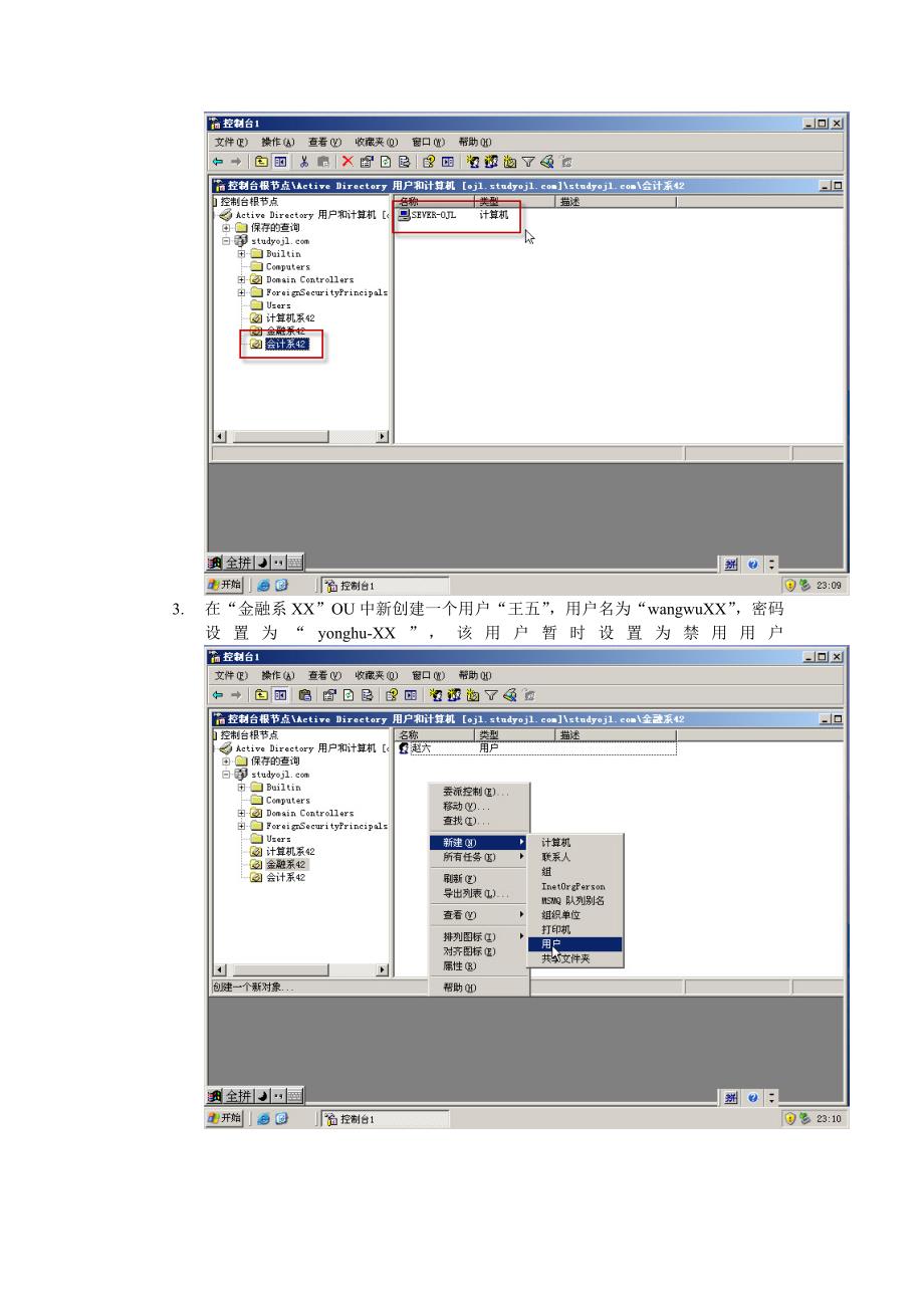 windows2003服务器实验报告_第4页