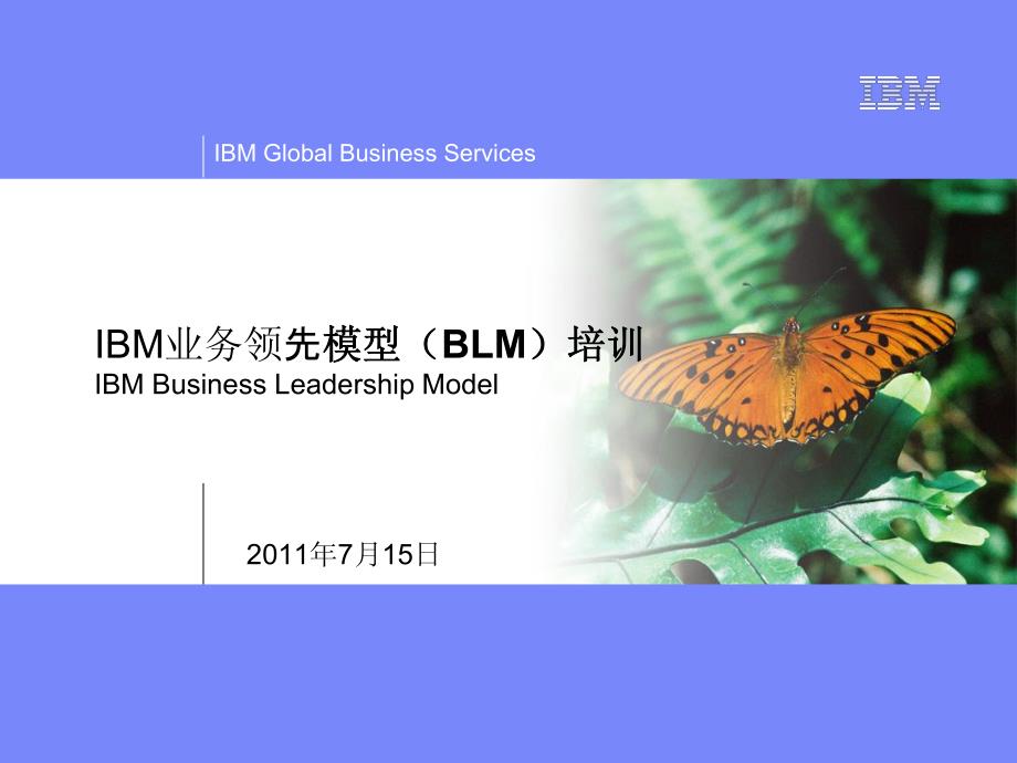 ibm公司业务领导力模型(blm)介绍_第1页