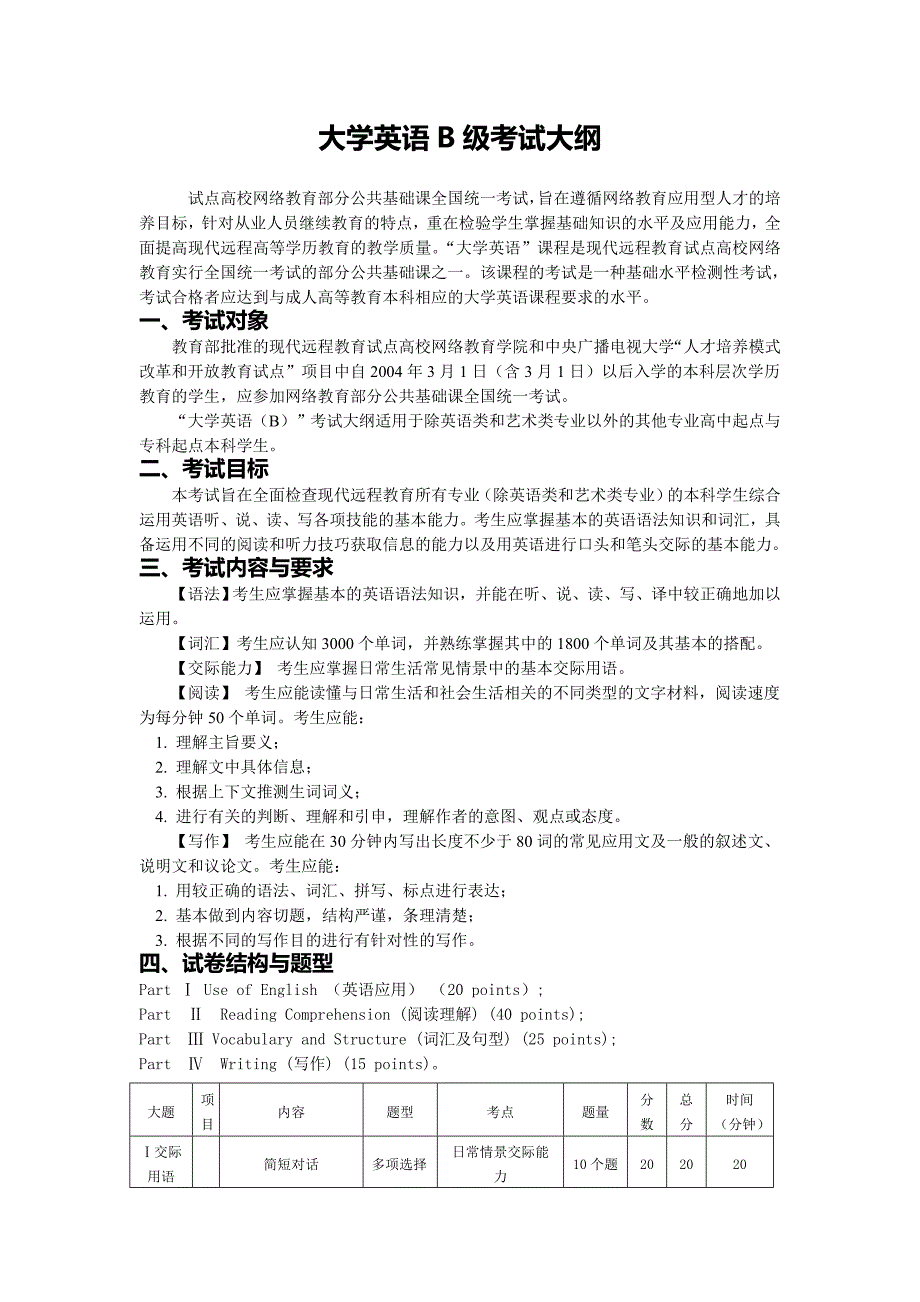 大学英语b级考试大纲_第1页