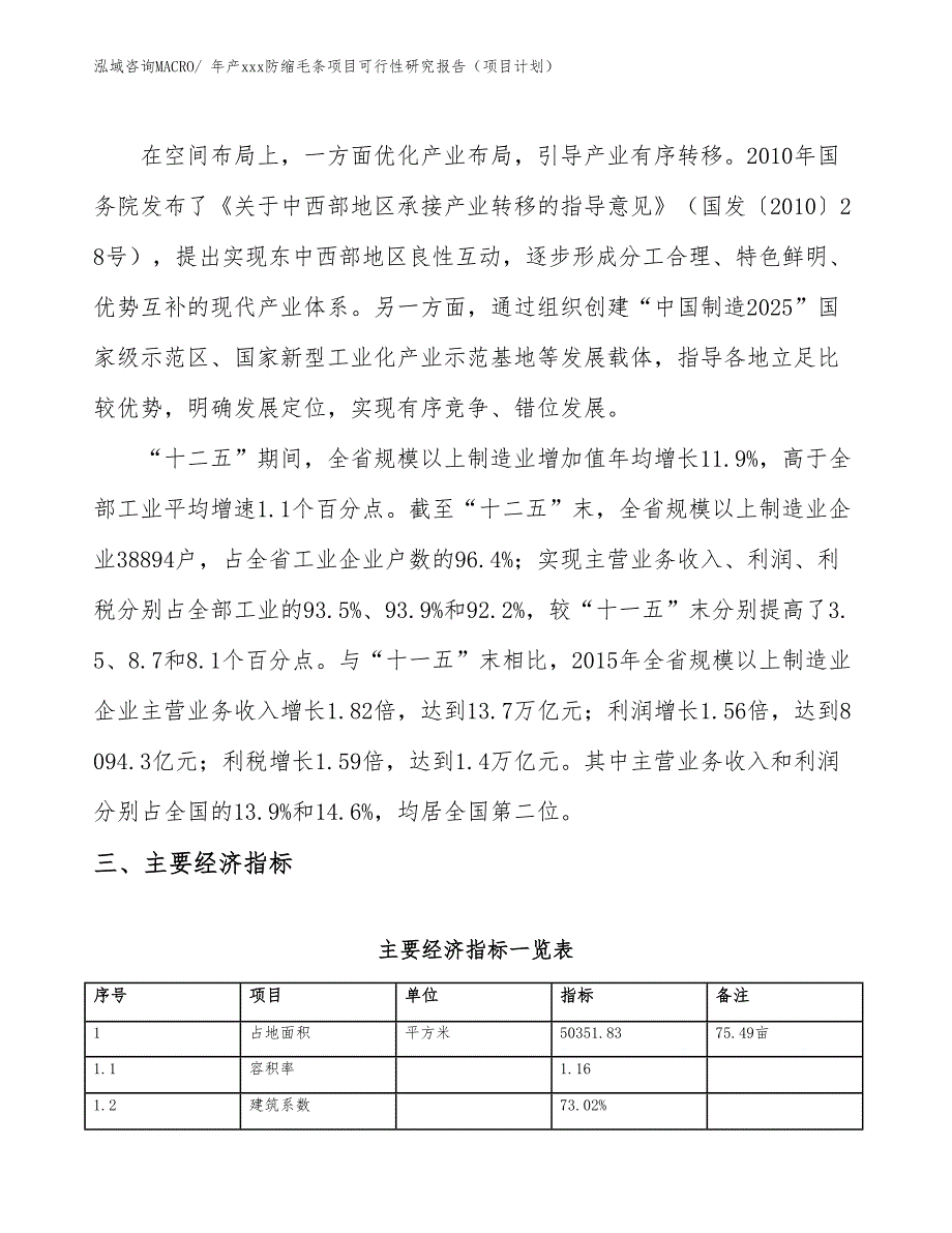 年产xxx防缩毛条项目可行性研究报告（项目计划）_第4页