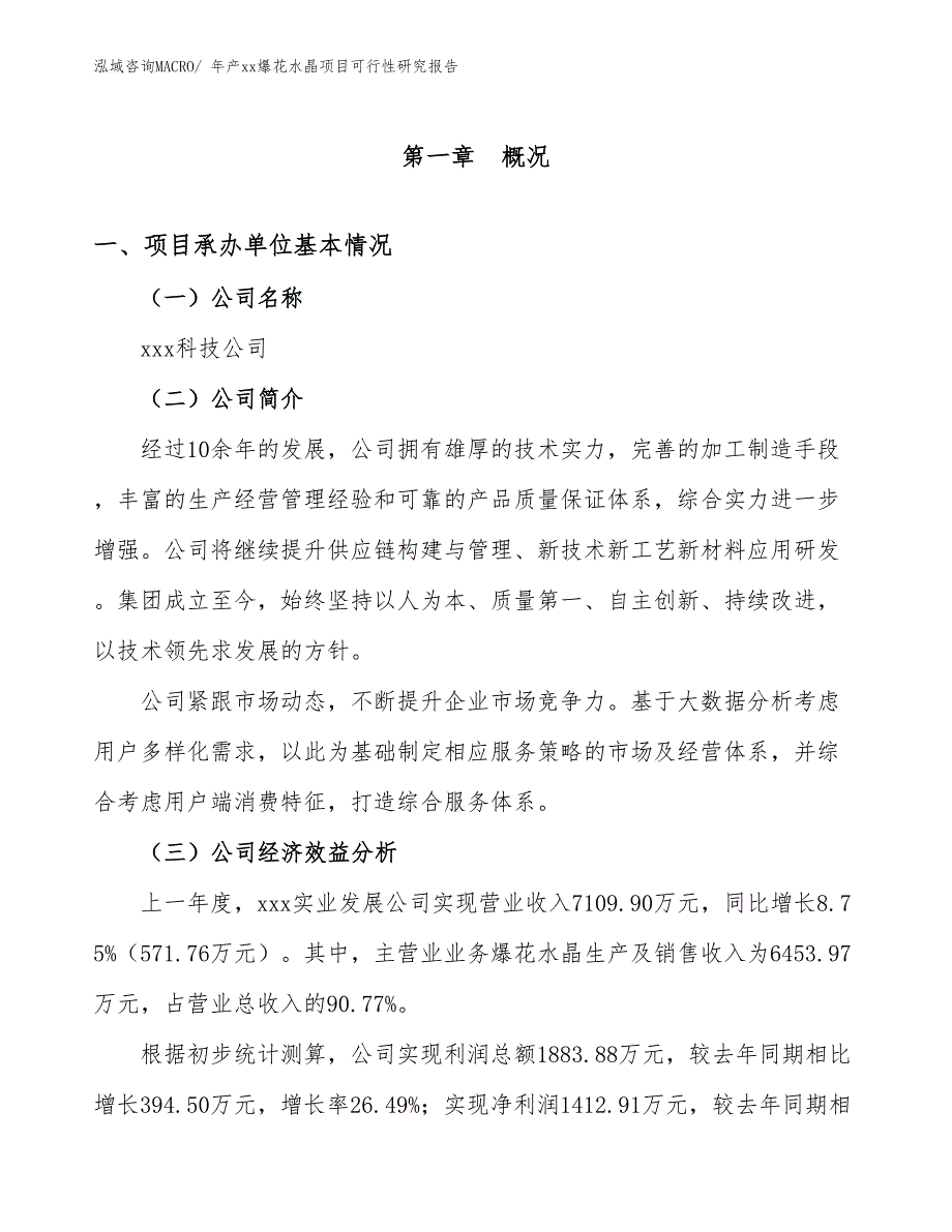 年产xx爆花水晶项目可行性研究报告_第3页