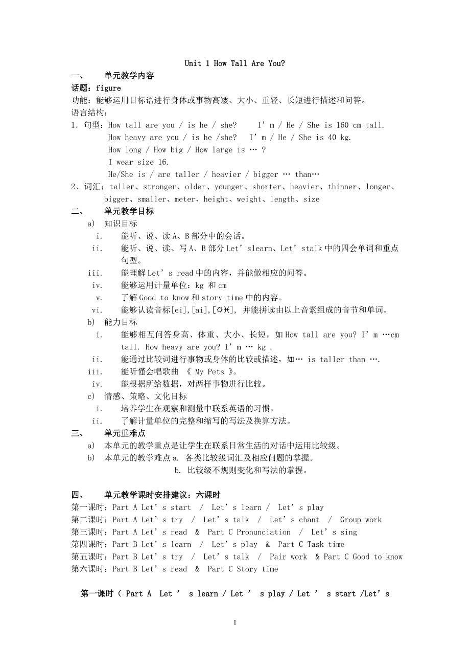 小学英语六下教案_第1页