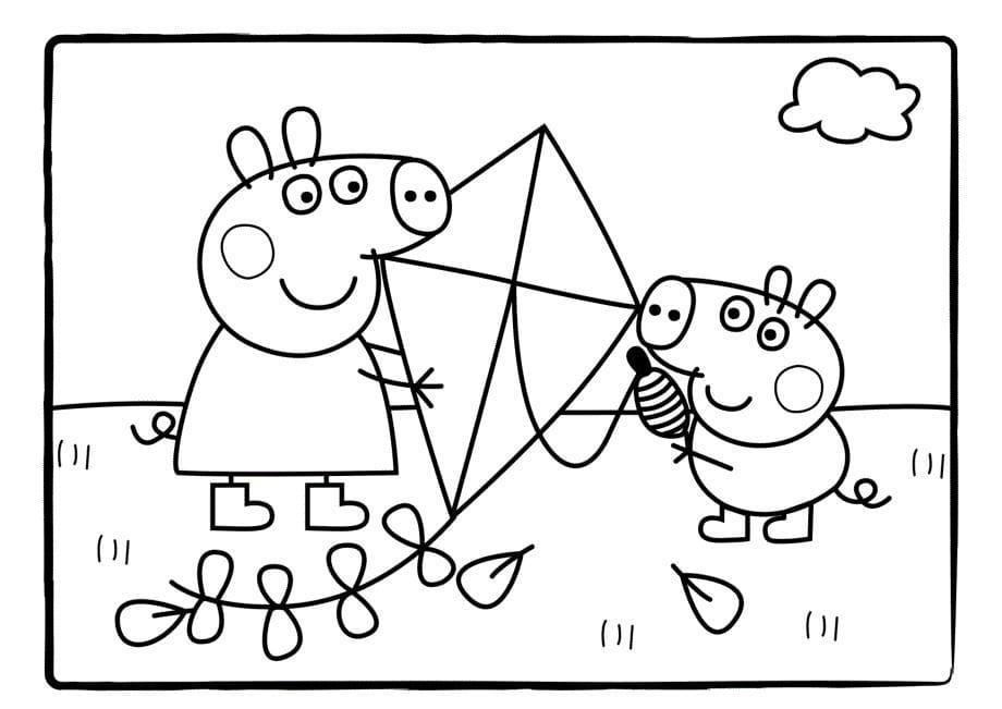小猪佩奇第一章20幅儿童简笔画涂色_第5页