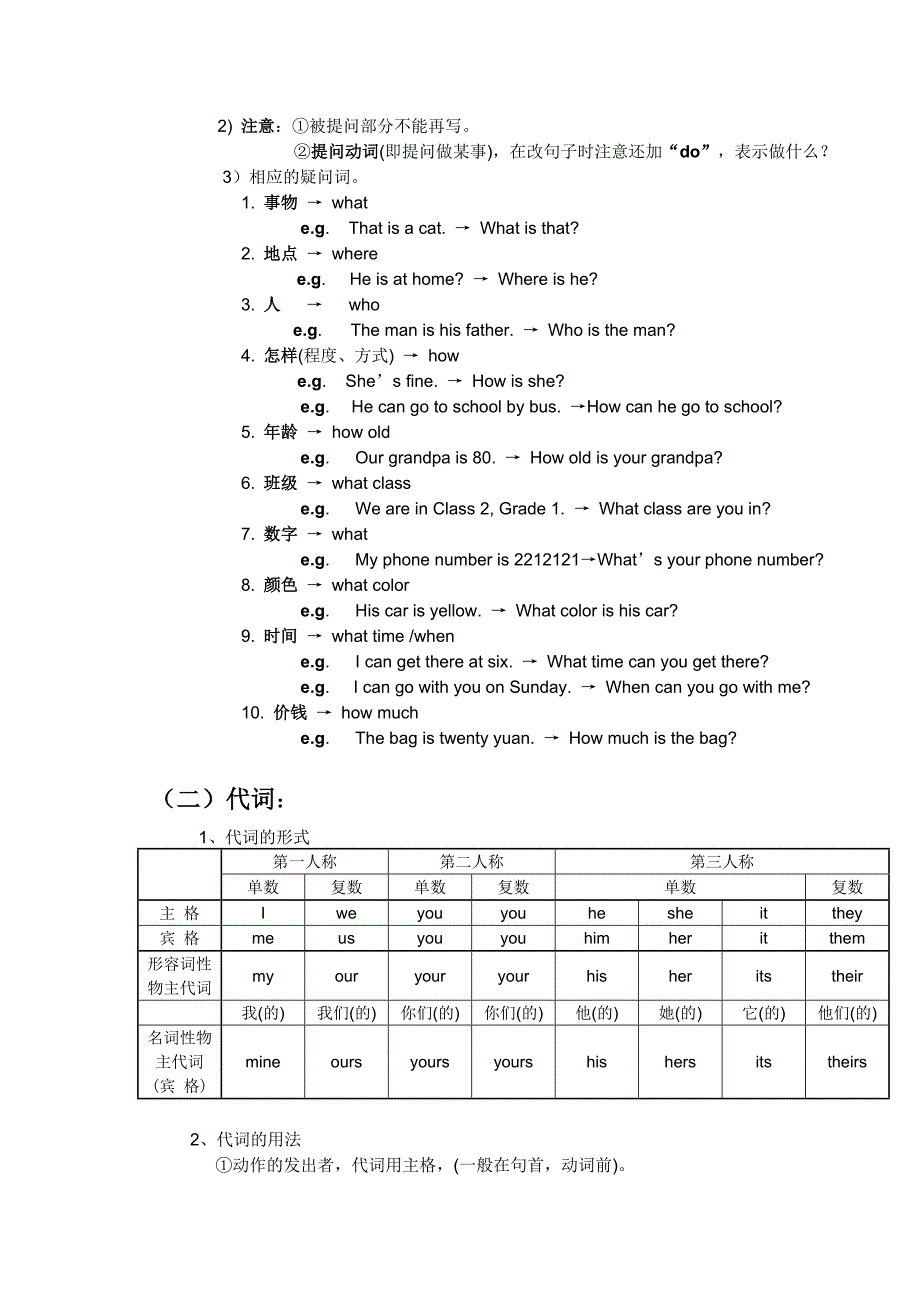 初一年级上学期英语语法_第2页