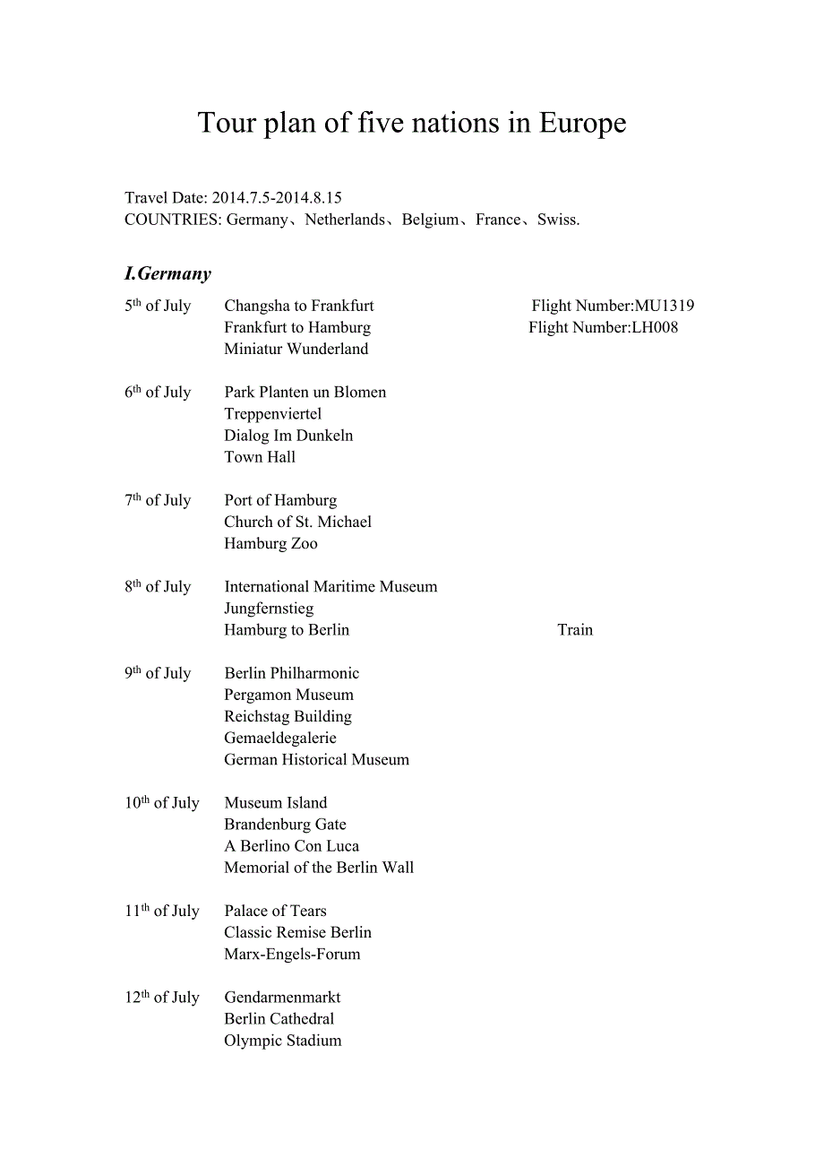 欧洲5国英文计划最终版_第1页