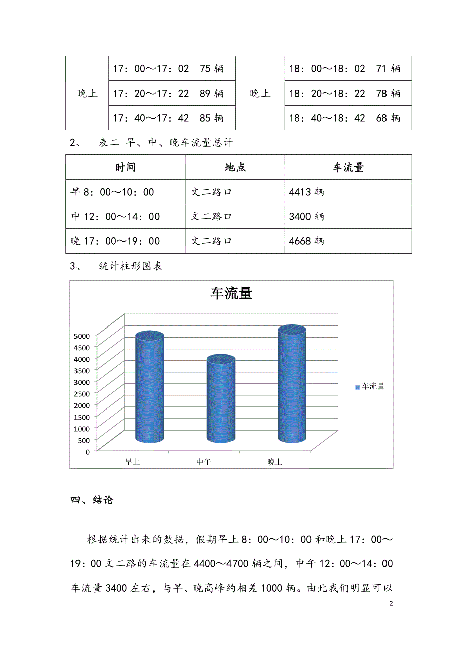 小学生五年级车流量调查报告_第4页