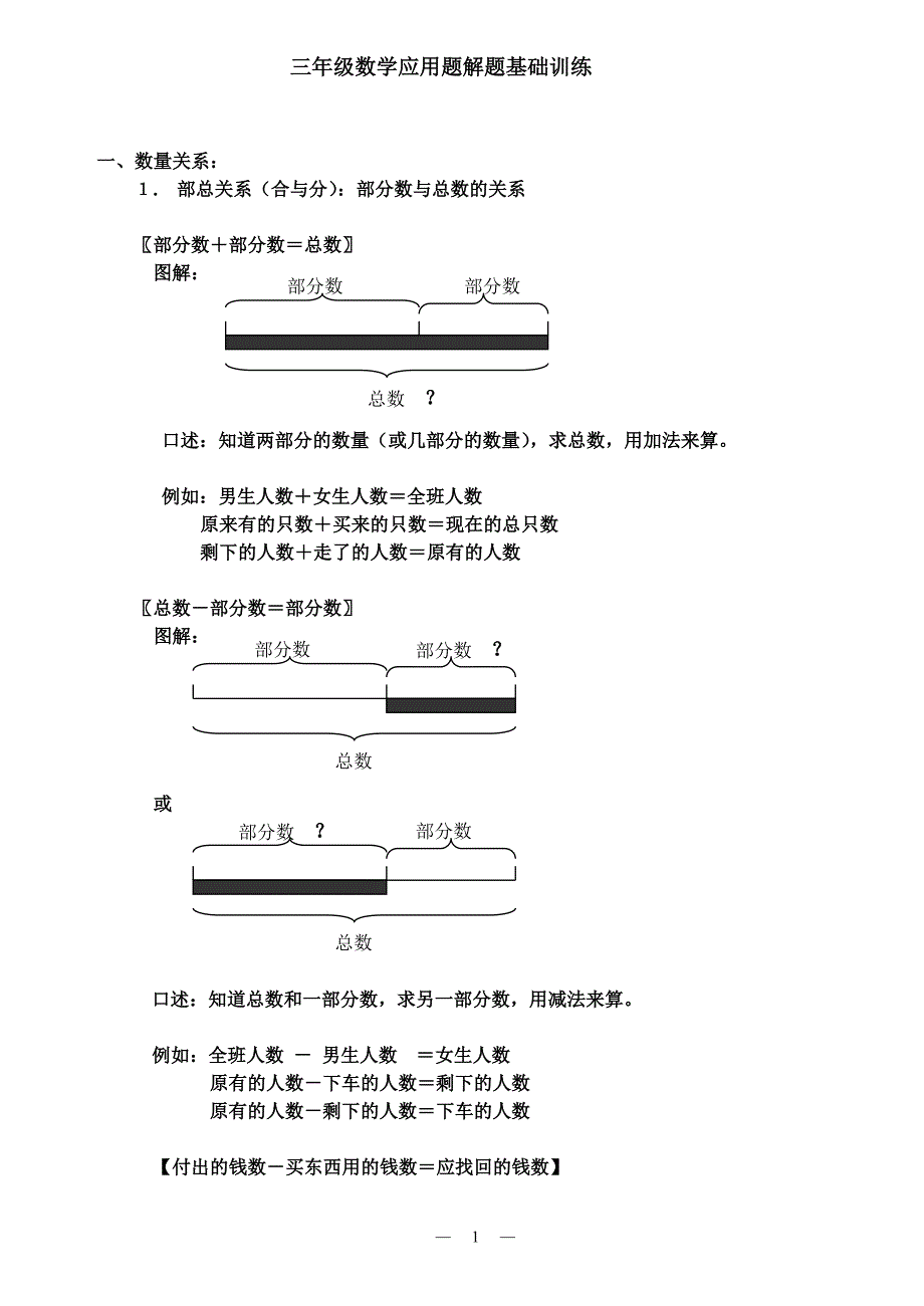 数量关系与线段图_第1页