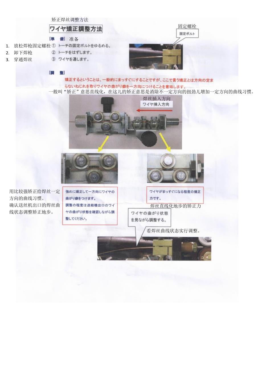 机器人用焊丝双矫正装置安装方法和调整方法_第3页