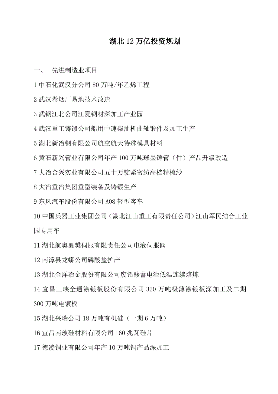 湖北12万亿投资规划_第1页