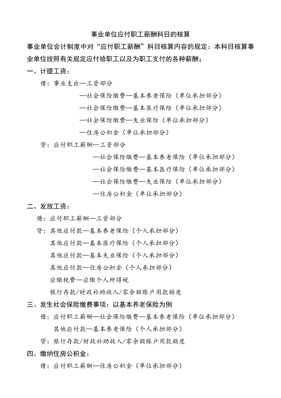 事业单位应付职工薪酬科目的核算_第1页