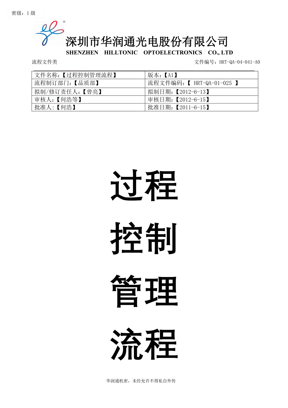 过程控制管理流程_第1页