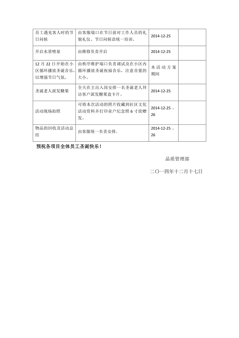 关于2014年“圣诞节”客服中心对客服务的相关要求_第2页