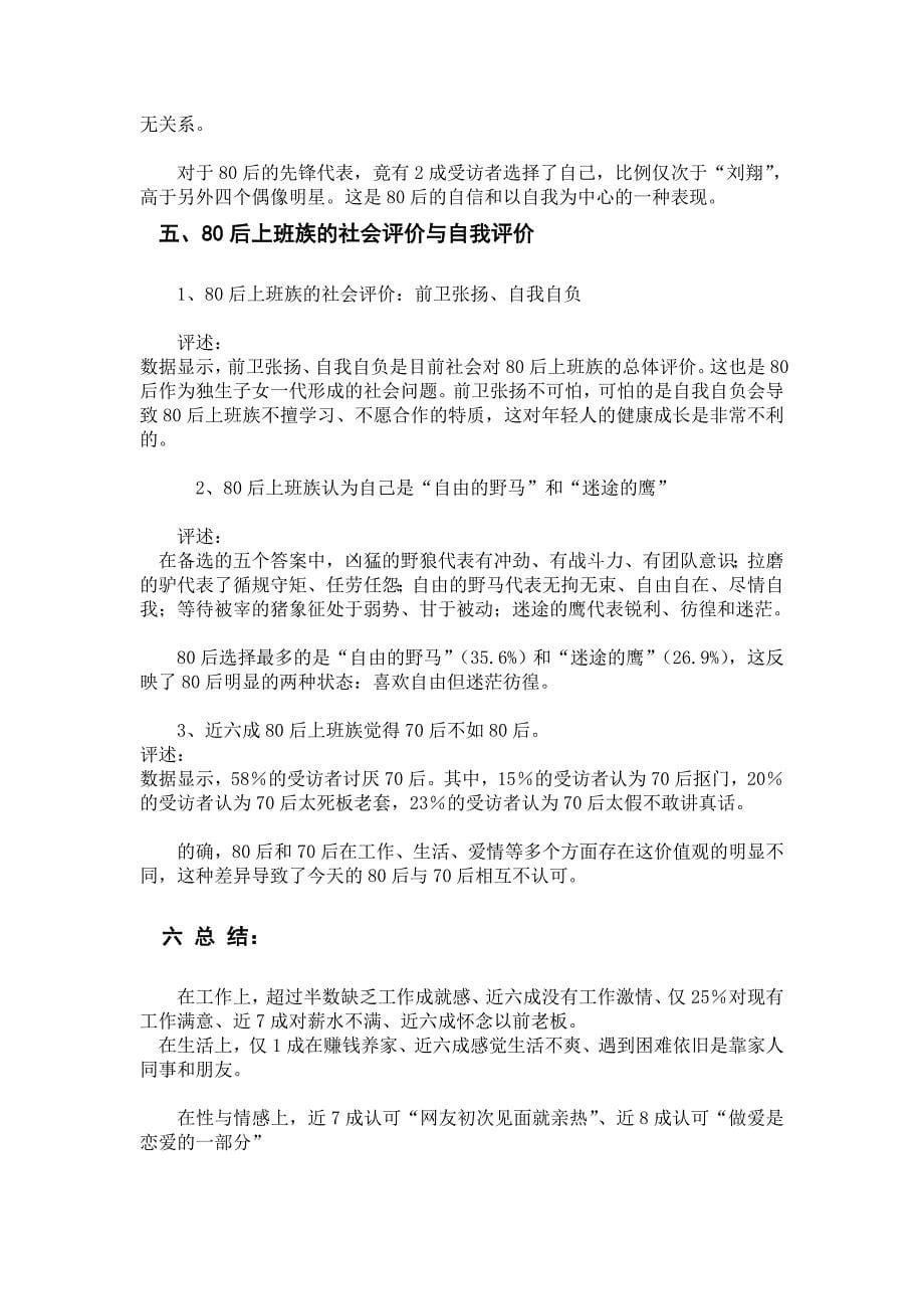 关于80后现象的调查报告_第5页