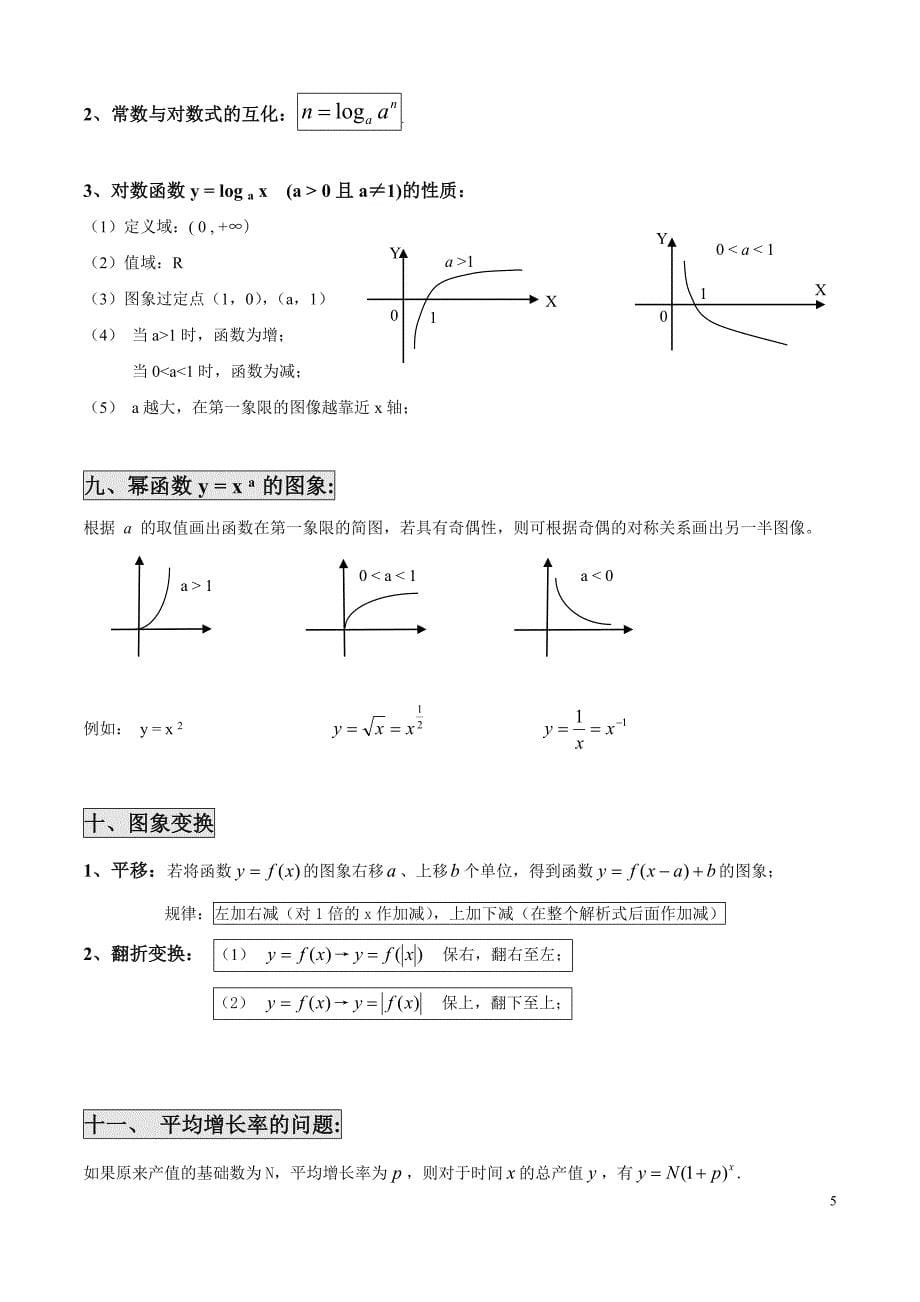 高中必修1必修4公式及知识要点大全-180312_第5页