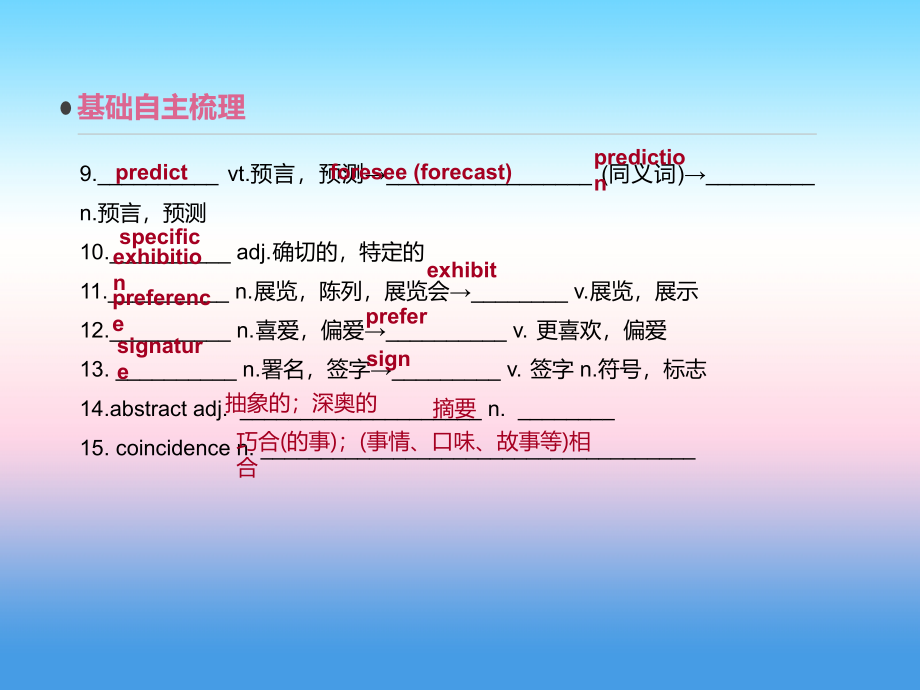 2019年高考英语人教版一线一轮复习课件：选修6 unit 1　art _第4页