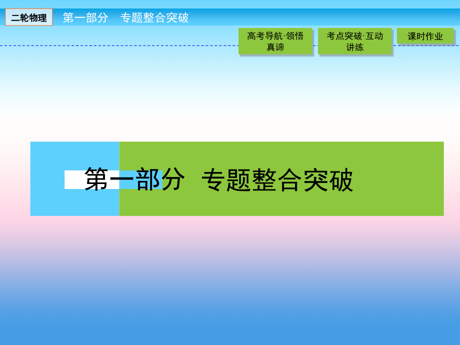 2018届高三物理二轮复习课件：专题四 电路与电磁感应4.1 _第1页